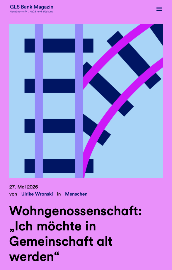 WEICHE im GLS Bank Magazin